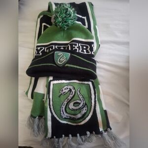 Harry Potter Slytherin Matching Scarf and Beanie set